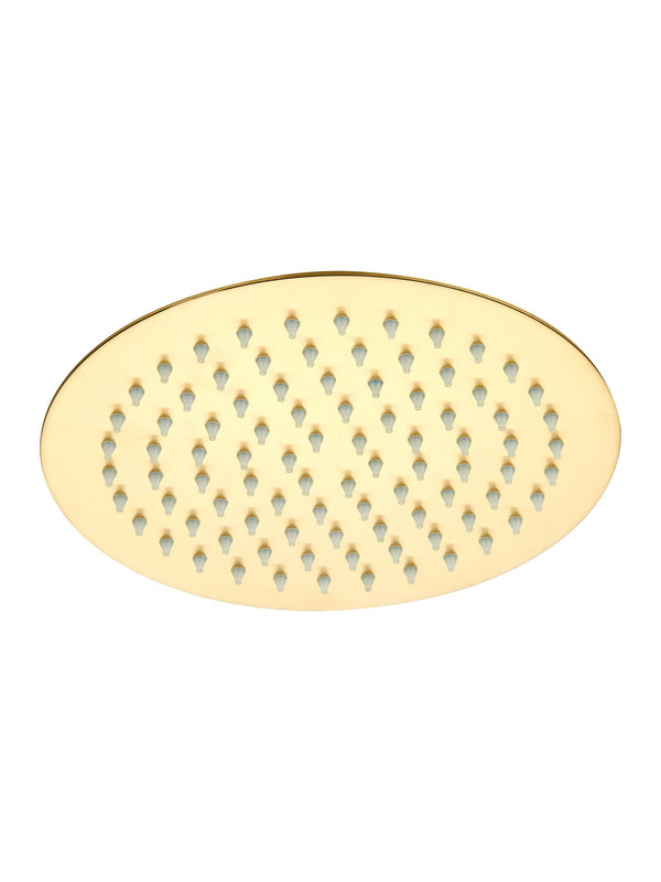 250mm Brushed Brass Shower Heads Round