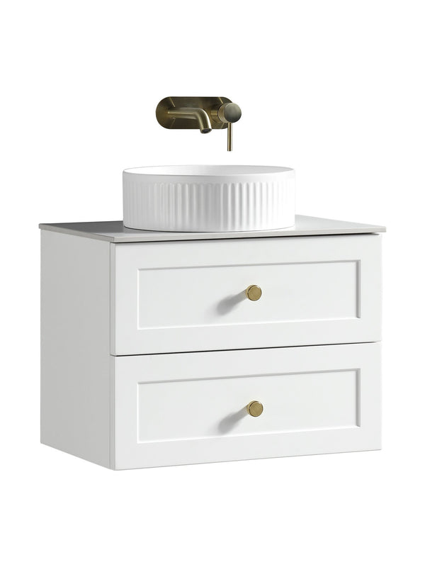 Bakewell 600mm Wall Hung Vanity Unit with Sintered Stone Countertop