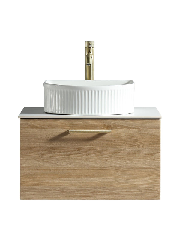 Piatta 600mm Wall Hung Vanity Unit with Sintered Stone Countertop