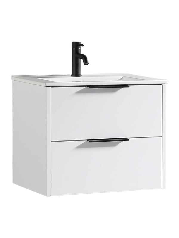 Sora 600mm Two Drawer Wall Hung Vanity & Basin