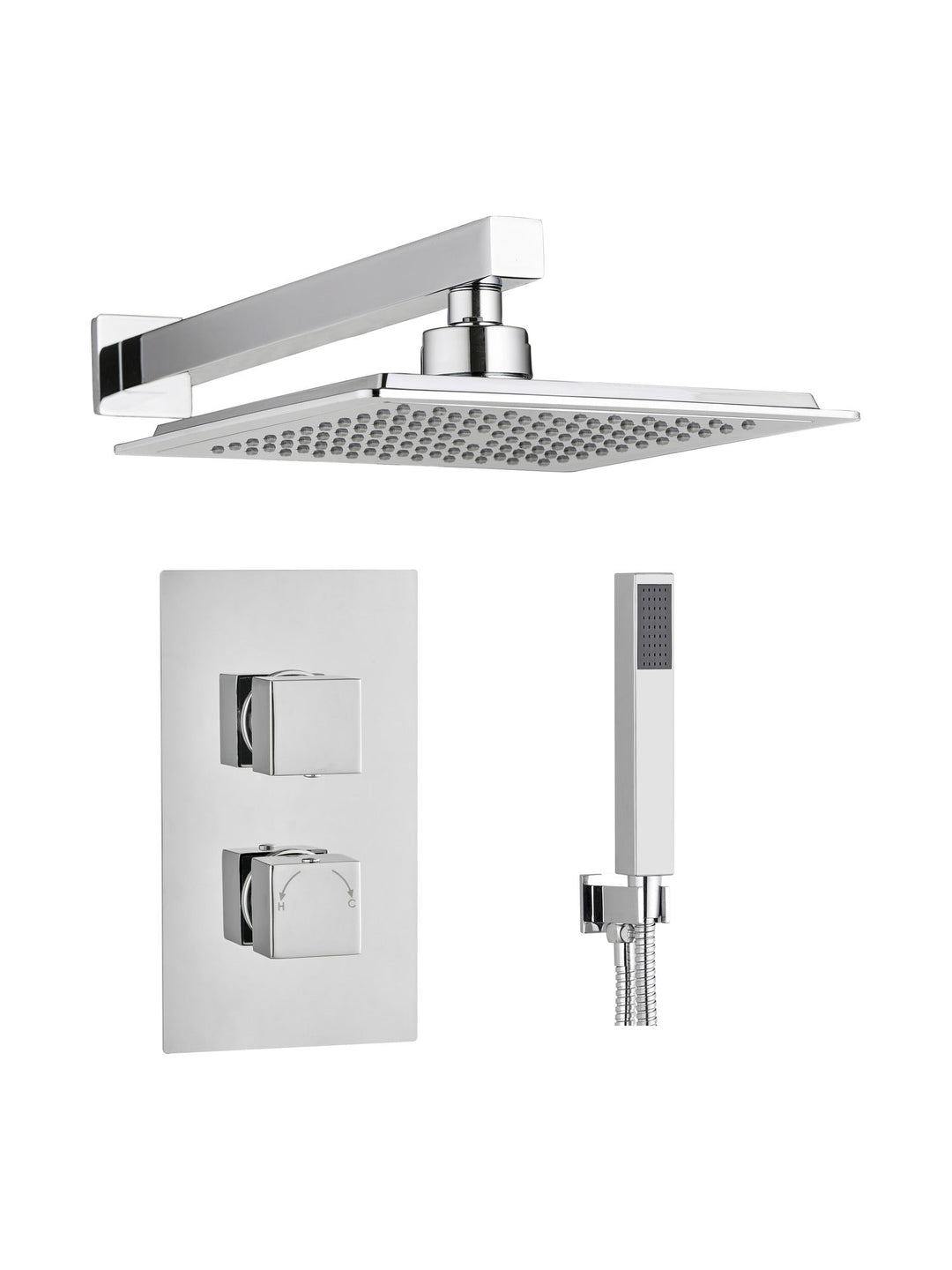 2 Handle 2 Outlet Square Wall Kit