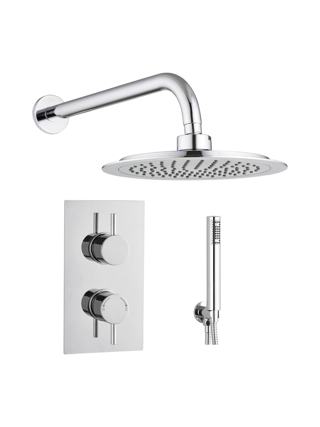 2 Handle 2 Outlet Round Wall Kit