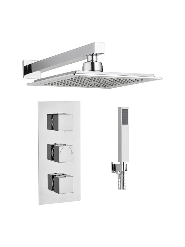 3 Handle Twin Outlet Square Twin Wall Kit