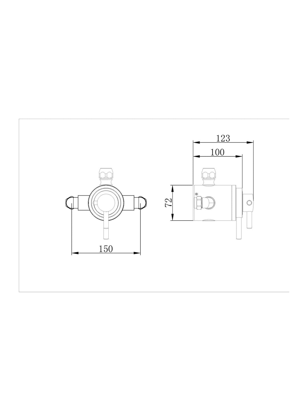Conwy Concentric Thermostatic Mixer Valve (Exposed)