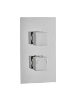 Load image into Gallery viewer, 2 Handle 2 Outlet Concealed Thermostatic Shower Valve Square
