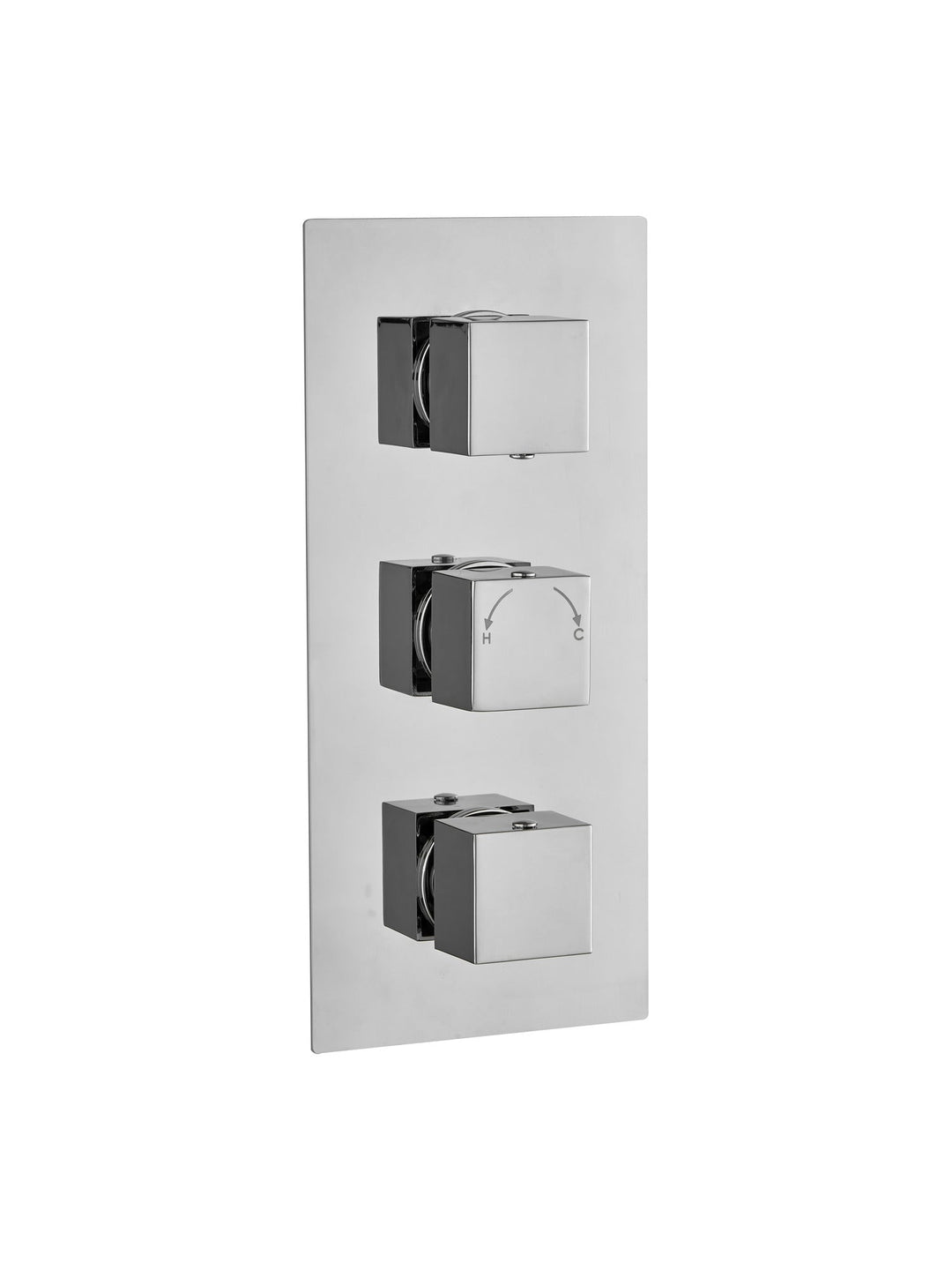 3 Handle 3 Outlet Concealed Thermostatic Shower Valve Square