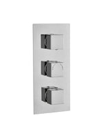Load image into Gallery viewer, 3 Handle 3 Outlet Concealed Thermostatic Shower Valve Square
