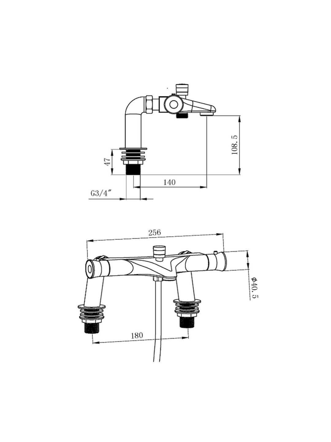 Thermostatic Bath Filler With Legs
