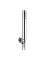Load image into Gallery viewer, Brass Shower Elbow Wall Outlet with Shower Handset Round
