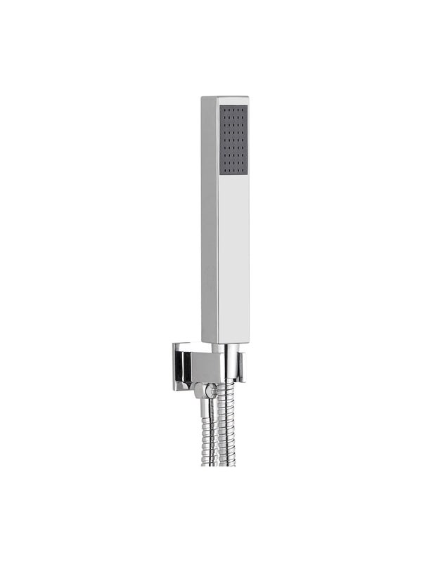 Brass Shower Elbow Wall Outlet with Shower Handset Square