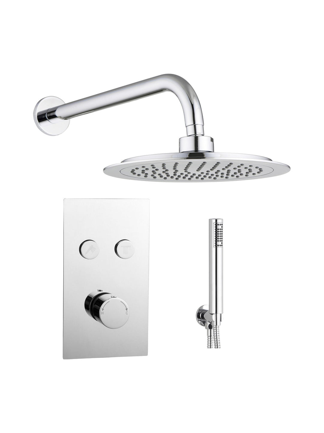 Twin Push Button Concealed Overhead Kit Round