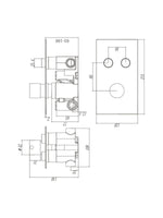 Load image into Gallery viewer, Twin Push Button Concealed Overhead Kit Round
