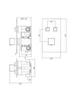 Load image into Gallery viewer, Twin Push Button Concealed Overhead Kit Square
