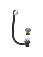 Load image into Gallery viewer, Round Chrome Bath Overflow &amp; Quick Clean Sprung Waste
