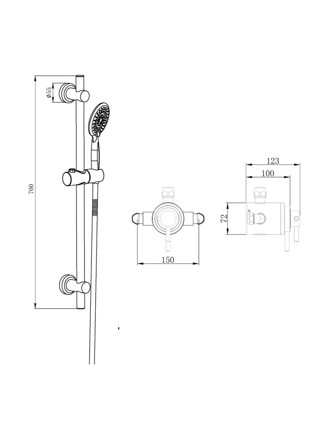 Conwy Concentric Dual Control Shower Kit