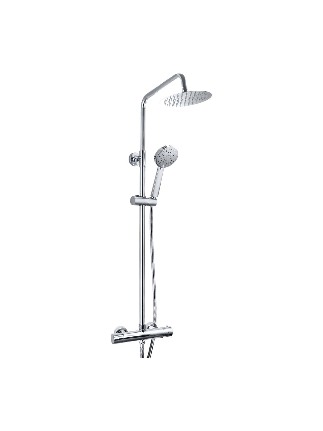 Plumb Essential Round Thermostatic Overhead Shower Kit
