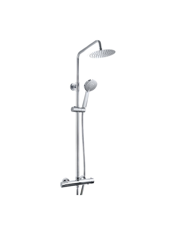 Plumb Essential Round Thermostatic Overhead Shower Kit
