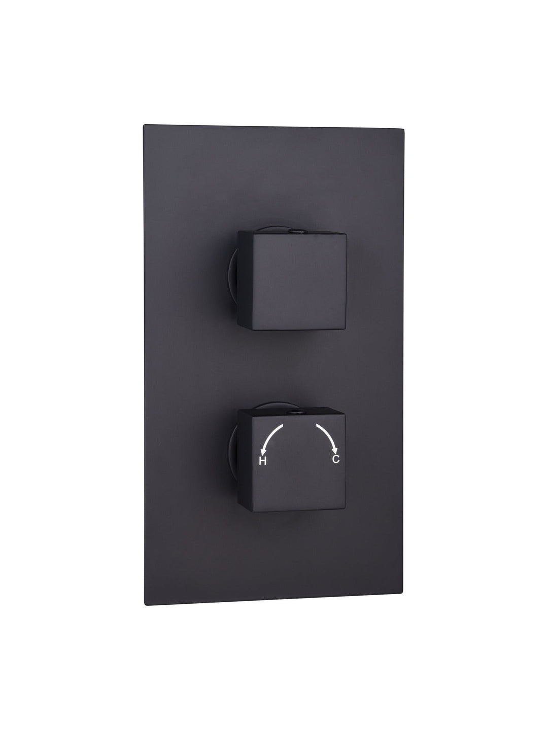 Orca Concealed Thermostatic 2 Way Shower Valve Square 2 Handle