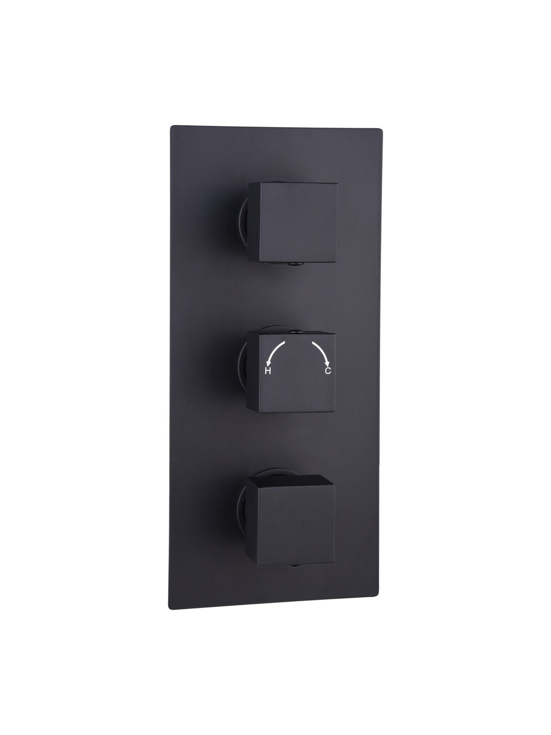 Orca Concealed Thermostatic 2 Way Shower Valve Square 3 Handle