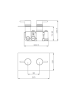 Load image into Gallery viewer, Orca Concealed Thermostatic 2 Way Shower Valve Round 2 Handle
