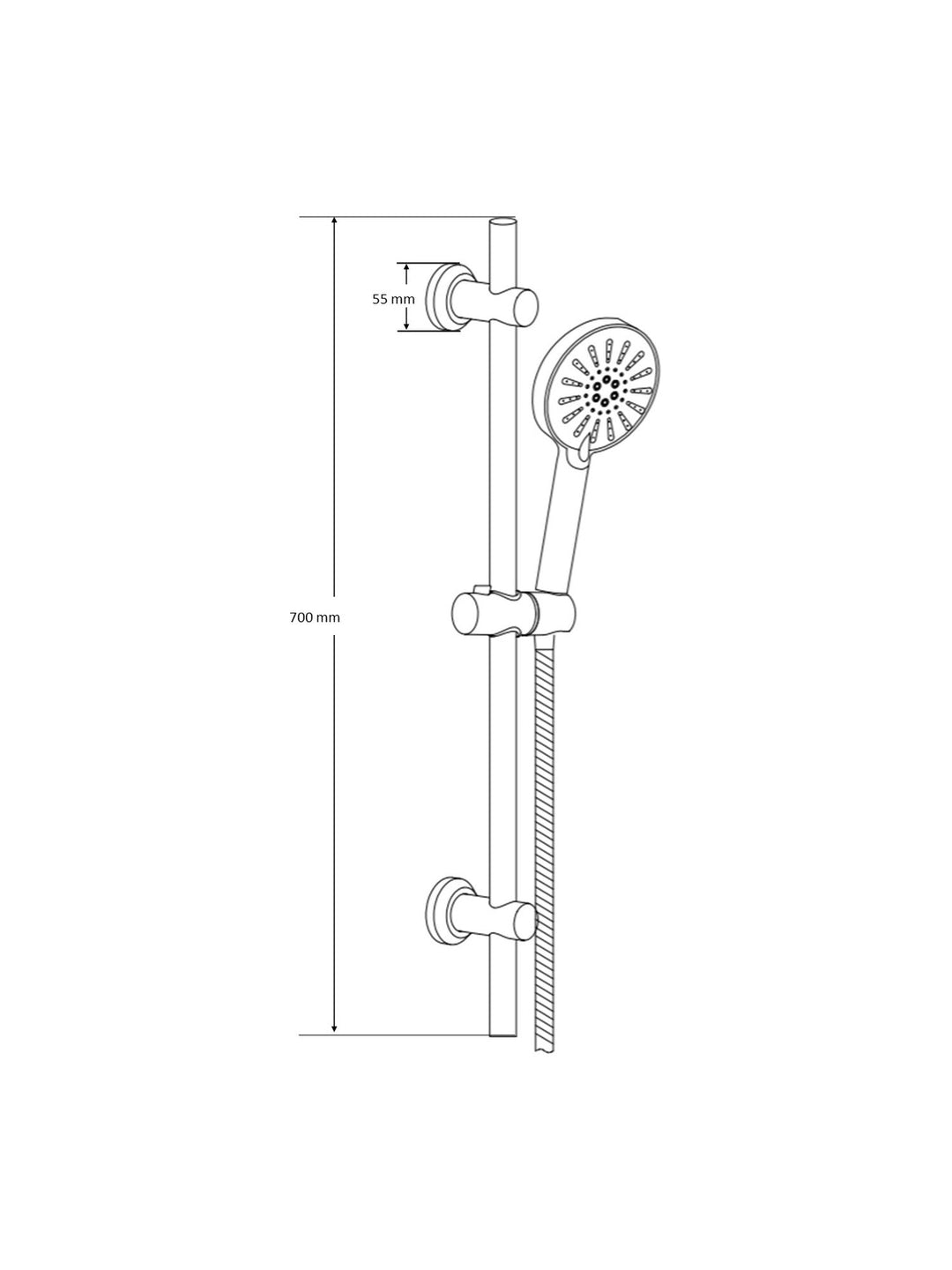 5 Mode Retro Fit Shower Kit Retail