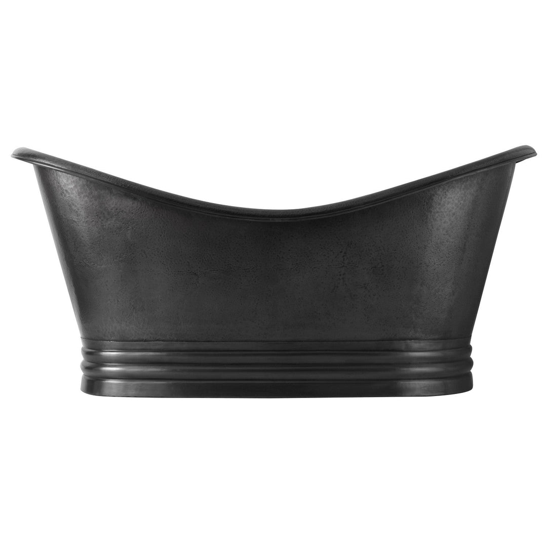 Hammered Charcoal Dark Antique Copper Tub