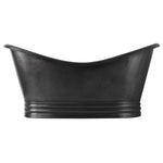 Load image into Gallery viewer, Hammered Charcoal Dark Antique Copper Tub
