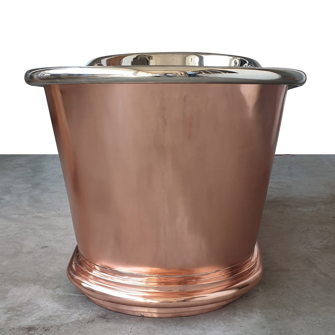 Copper Bathtub Nickel Inside Shining Copper Outside 70" x 29" x 27"