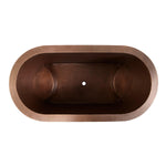 Load image into Gallery viewer, Double Wall Antique Hammered Copper Tub With Seats Inside
