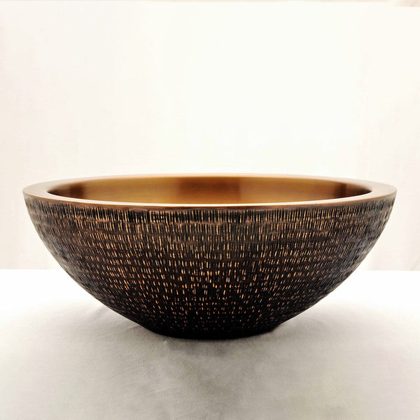 Copper Sink Rice Hammered Outside