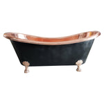 Load image into Gallery viewer, Clawfoot Copper Bathtub Black Outside
