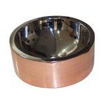 Load image into Gallery viewer, Double Wall Copper Sink Nickel Inside Shiny Copper Outside
