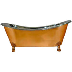 Load image into Gallery viewer, Copper Clawfoot Bathtub Nickel Inside
