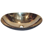 Load image into Gallery viewer, Cast Bronze Sink Shiny Yellow Inside Dark Outside
