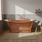 Load image into Gallery viewer, Slanting Base Copper Bathtub Full Shining Copper Finish
