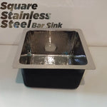 Load image into Gallery viewer, Square Stainless Steel Bar Sink
