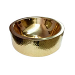 Load image into Gallery viewer, Brass Sink Hammered Pattern Exterior &amp; Smooth Interior Double Wall
