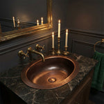 Load image into Gallery viewer, Oval Copper Sink Dark Antique 20 x 15.50 x 6 inch
