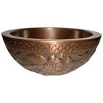 Load image into Gallery viewer, Copper Sink Double wall Embossing on outer wall
