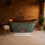 Load image into Gallery viewer, Straight Base Copper Bathtub Blue-Green Patina 1900mm
