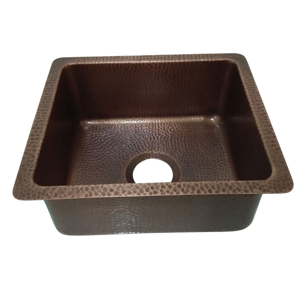 Antique Hammered Copper Bar Sink 17.50