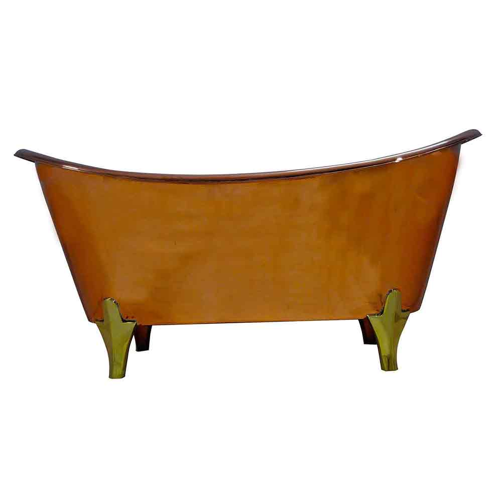 Copper Bathtub Full Copper Finish Brass Legs