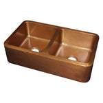 Load image into Gallery viewer, Rectangular Double Bowl Copper Kitchen Sink
