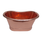 Load image into Gallery viewer, Copper Tub Style Basin Copper Inside Copper Outside Straight Base
