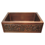 Load image into Gallery viewer, Copper Farmhouse Sink Fruit Front Apron
