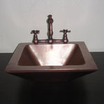 Load image into Gallery viewer, Square Double Wall Copper Sink Tapering Depth
