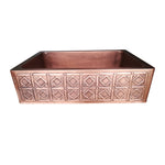 Load image into Gallery viewer, Single Bowl Square Mirror in Box Front Apron Copper Kitchen Sink
