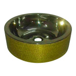Load image into Gallery viewer, Double Wall Brass Sink Lustrous Nickel Finish Inside
