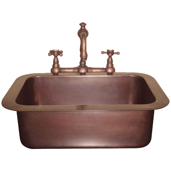 Single Wall Drop-In Copper Sink