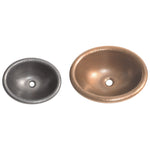 Load image into Gallery viewer, Rounded Edge Round Hammered Copper Sink
